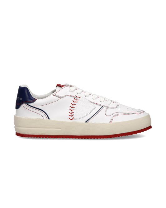 Sneakers Nice Uomo, Bianco, Blu e Rosso