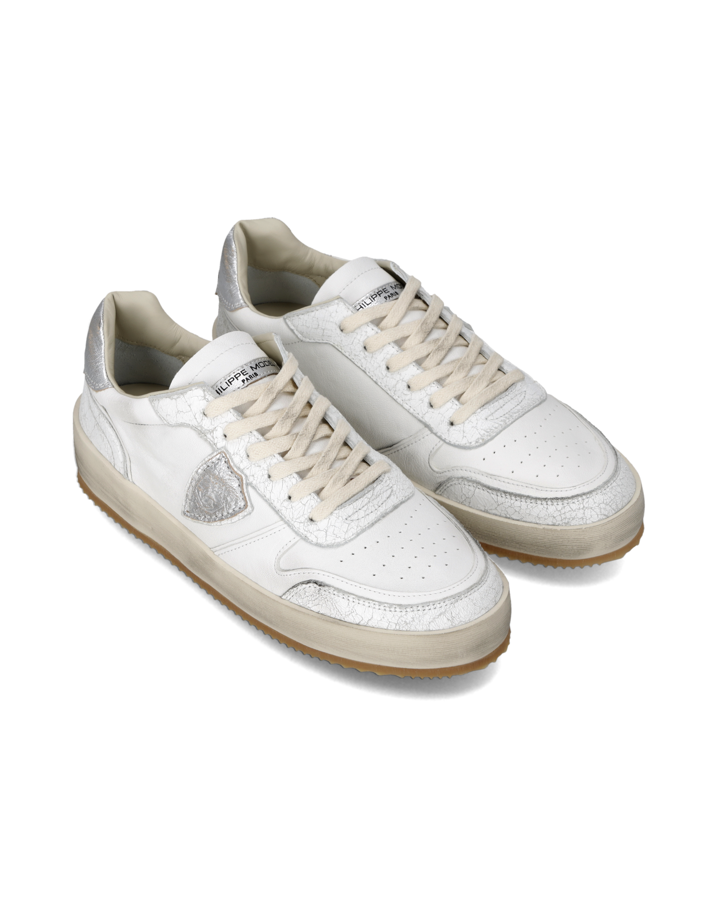 Sneakers Nice Tennis Men, White Silver