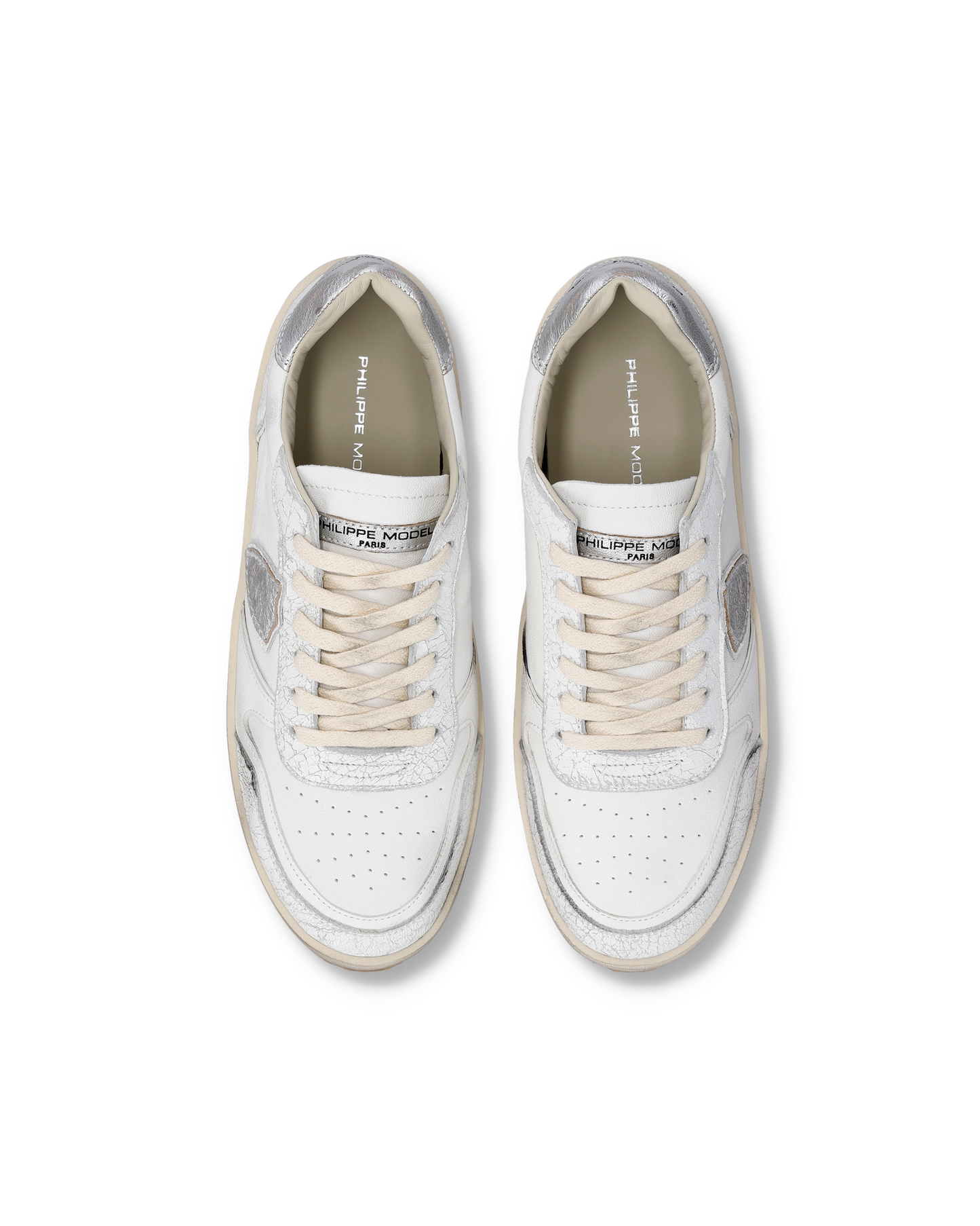 Sneakers Nice Tennis Men, White Silver