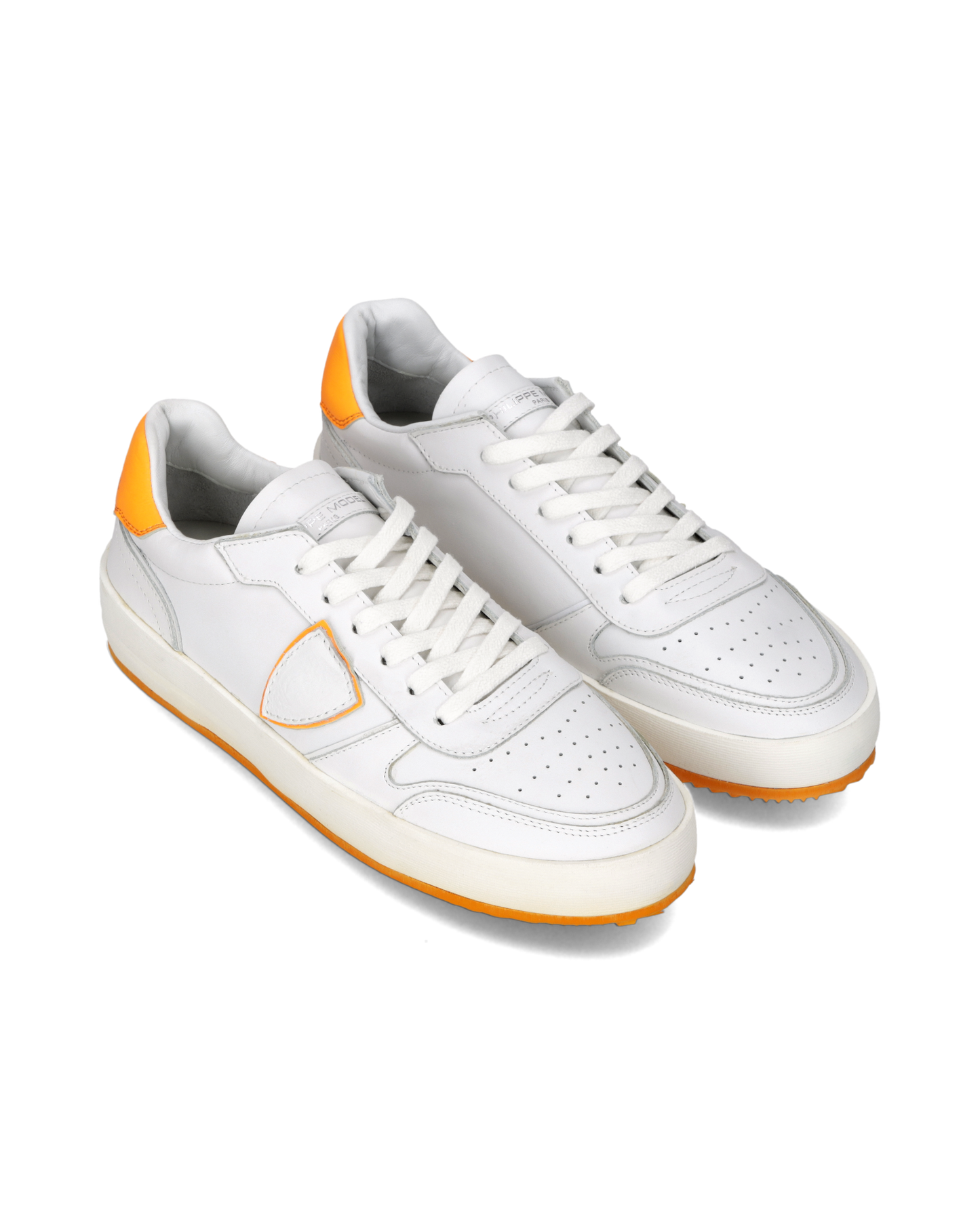 Sneakers Nice Uomo, Bianco Arancione