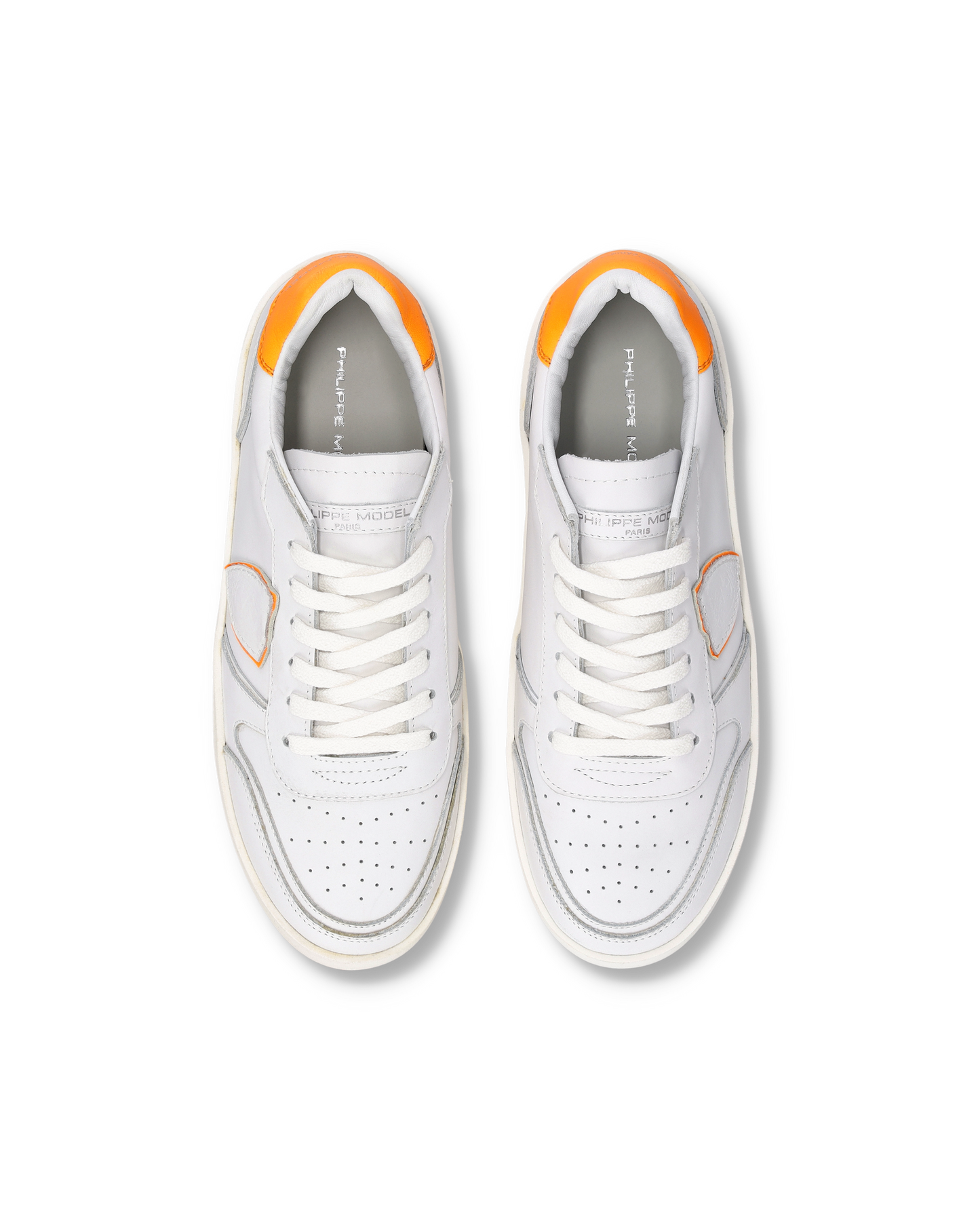 Sneakers Nice Uomo, Bianco Arancione