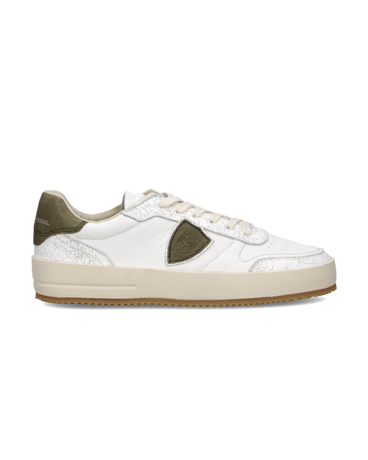 Sneakers Nice Uomo, Bianco Verde Militare