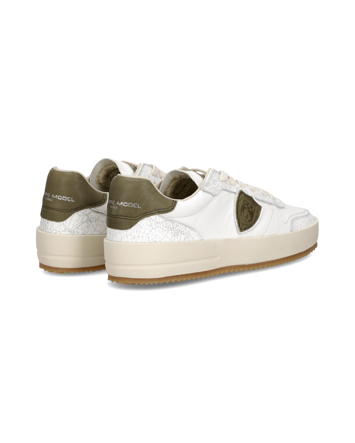 Sneakers Nice Uomo, Bianco Verde Militare