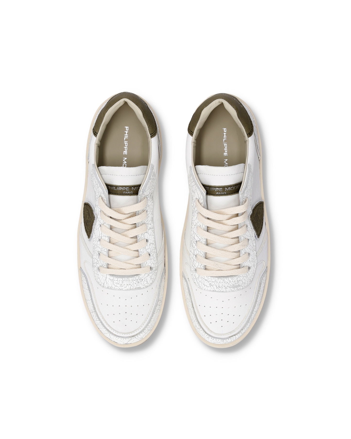 Sneakers Nice Uomo, Bianco Verde Militare