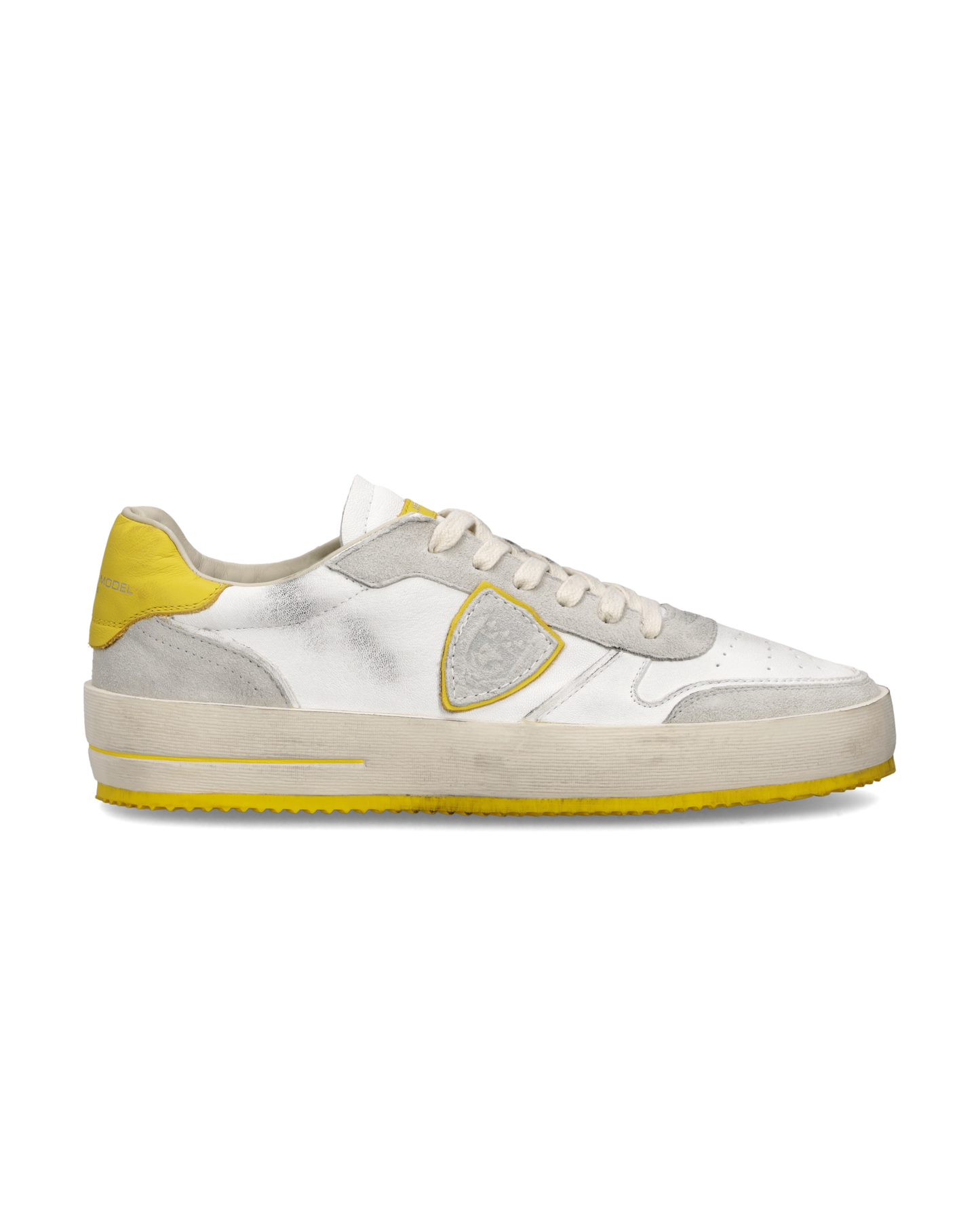 Sneakers Nice Uomo, Bianco Giallo