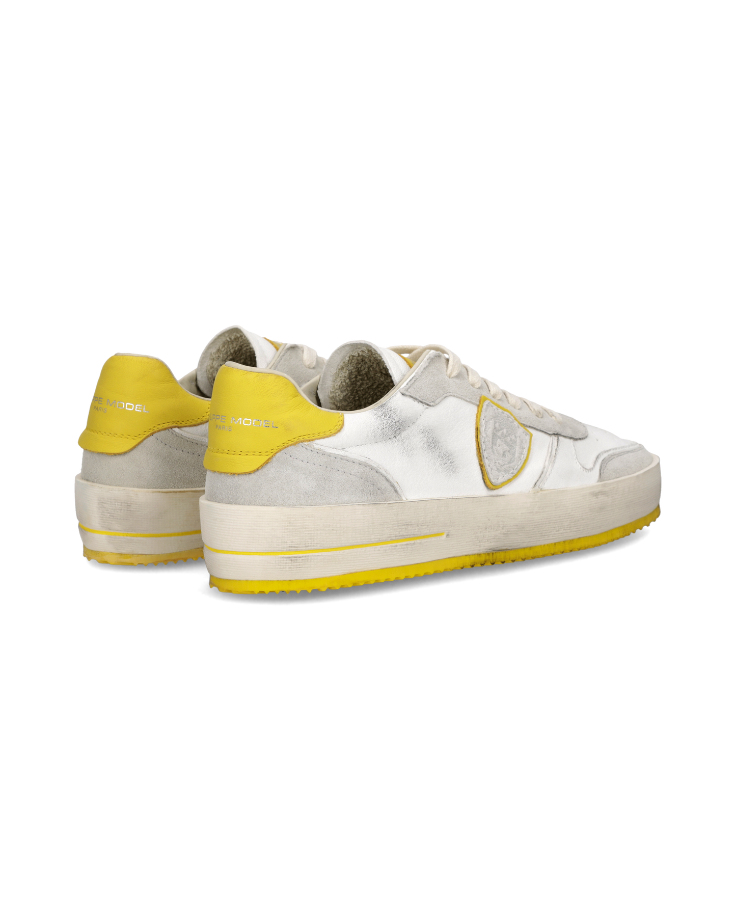 Sneakers Nice Uomo, Bianco Giallo