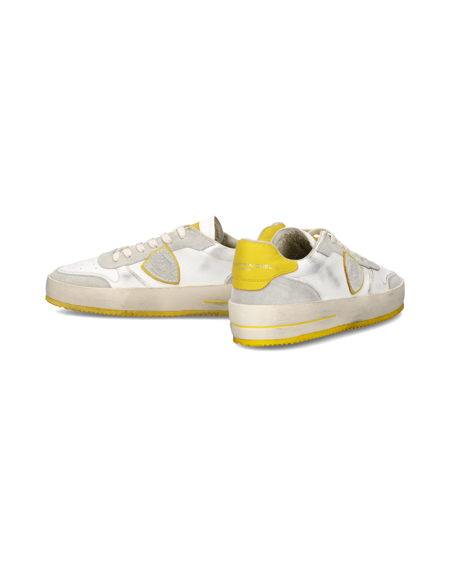 Sneakers Nice Uomo, Bianco Giallo
