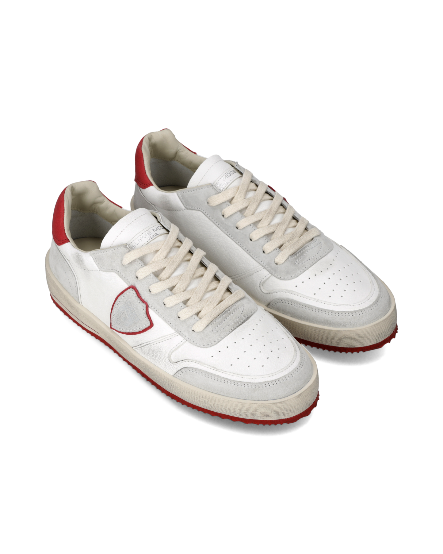 Sneakers Nice Uomo, Bianco Rosso