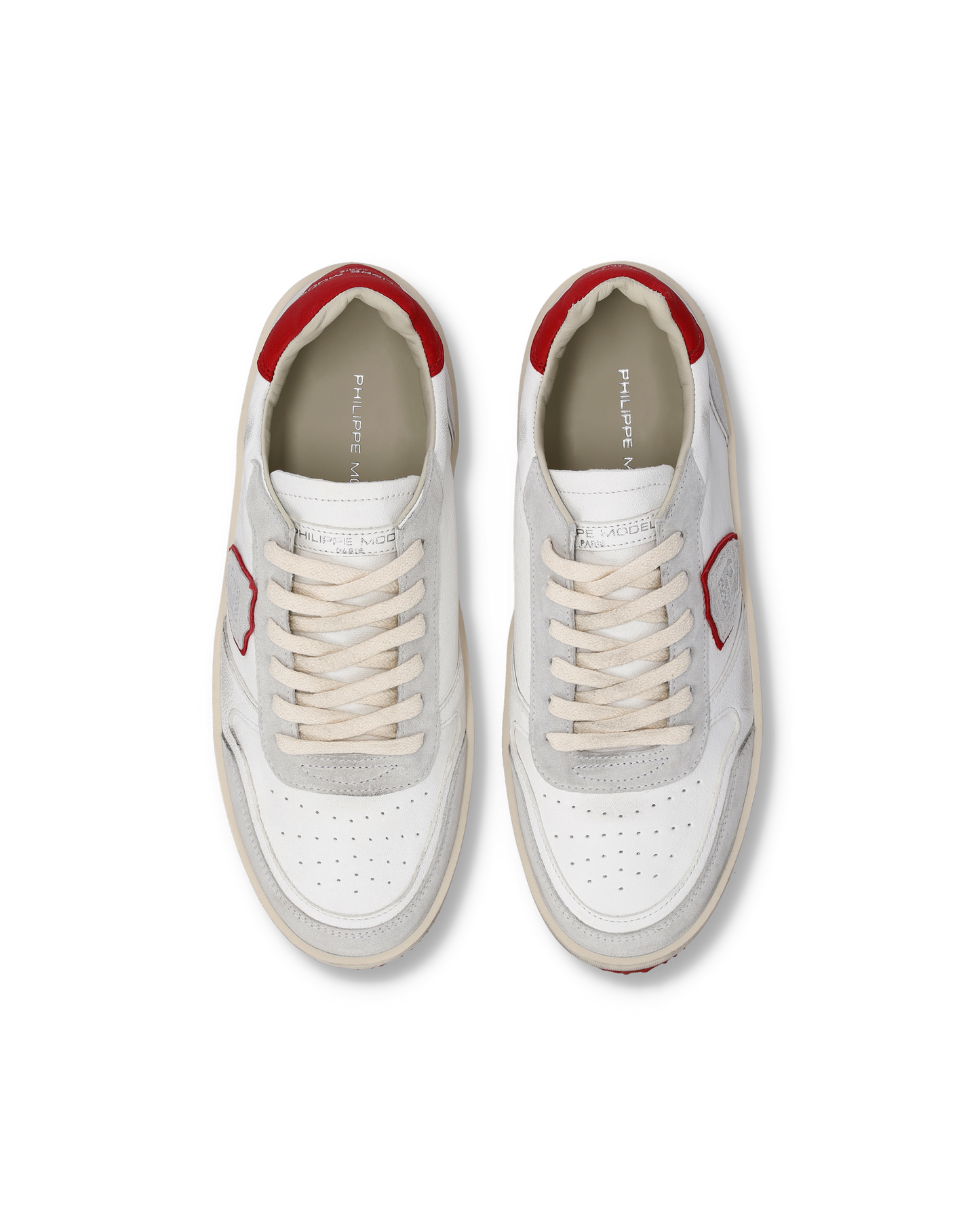Sneakers Nice Uomo, Bianco Rosso