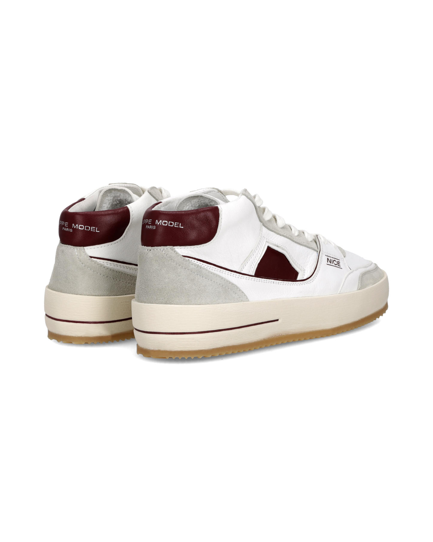 Sneakers Nice Uomo, Bianco Bordeaux